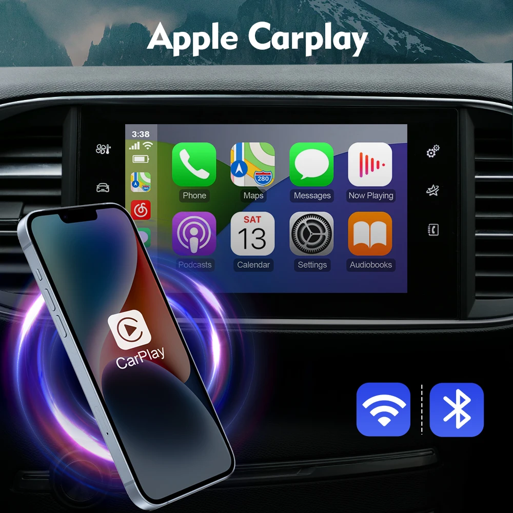 EBILAEN Wireless Carplay Android Auto For Peugeot Citroen SMEG Picasso C4 C5 DS4 DS3 308 508 208 3008 Module Box Mirror Link