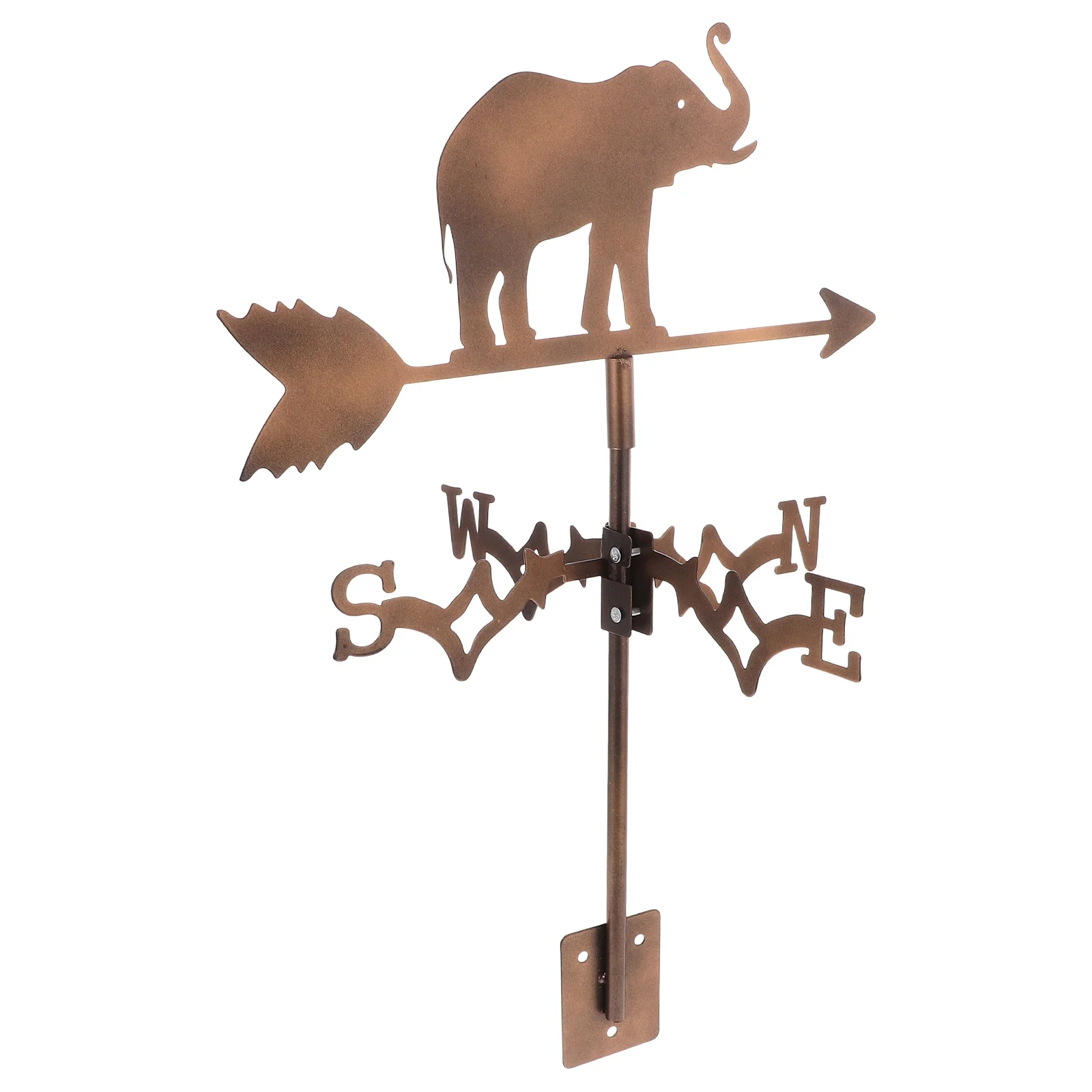 

Флюгер со слоном из нержавеющей стали, водонепроницаемый садовый декоративный металлический флюгер для двора, патио, газона на крыше