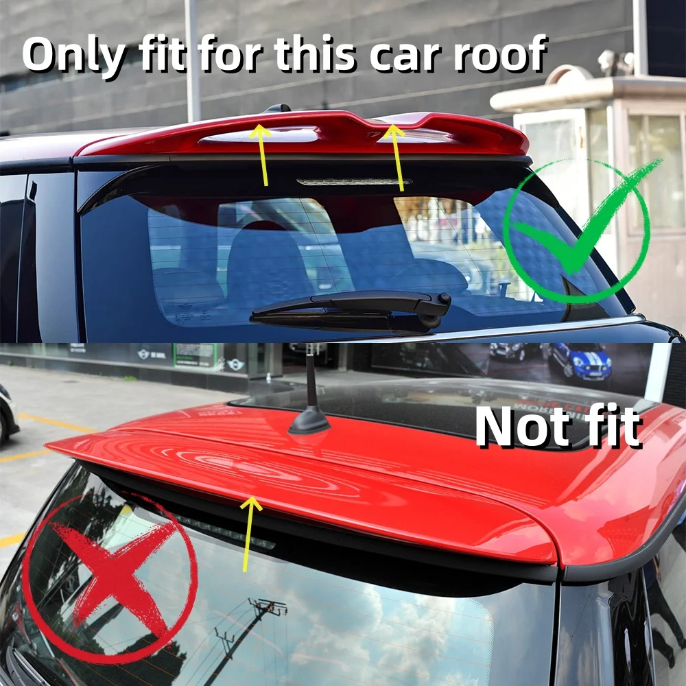 For Mini Cooper S/JCW F55 F56 Hot Chili Hatchback 2014-2024 Rear Roof Spoiler Extentions Flaps Add-on Wings Trim Body Kits