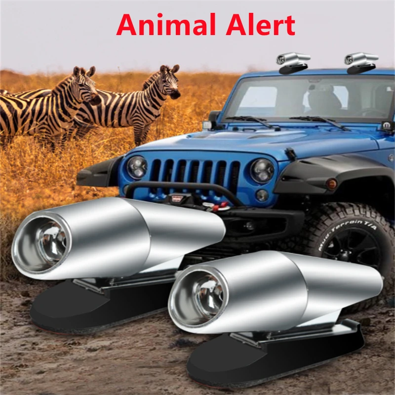 2Pcs Black Car Grille Mount Animal Whistle Repeller Alert Deer Animal Repellent Alert Black Car Deer Sonic Gadgets