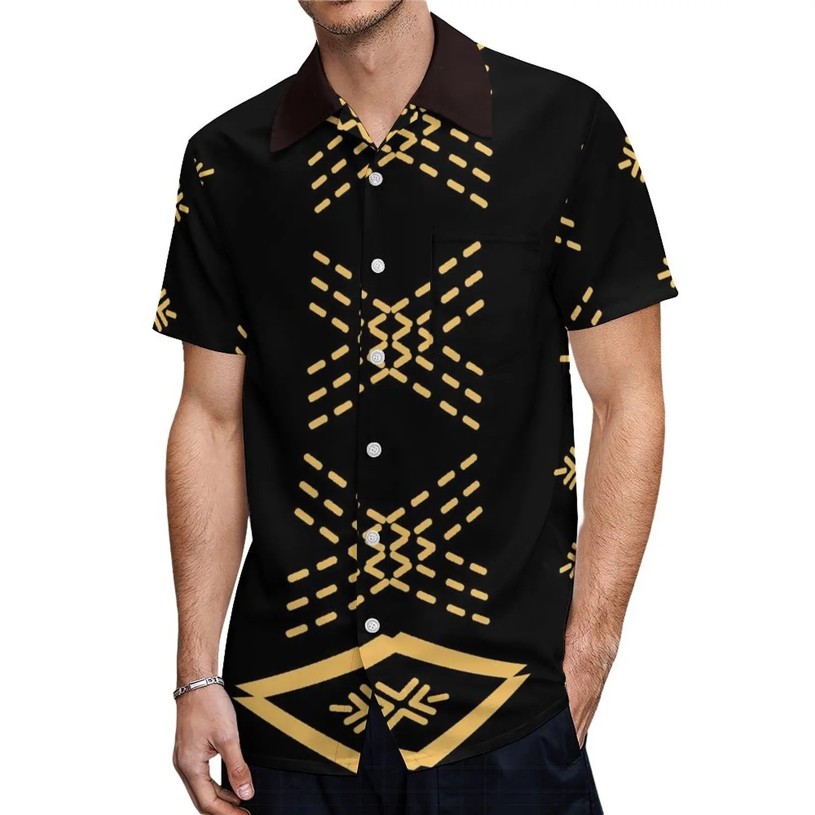 Vestido recém-chegado tribal polinésio com babados fora do ombro para senhoras, elegante vestido longo de dupla camada, camisa masculina, 2024