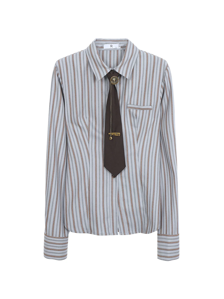 E Csa de Manga Larga a Rayas para Mujer, Otoño 2025, Nuevo Estilo, Ropa Interior, Estilo Juvenil, Top Femenino, Est...