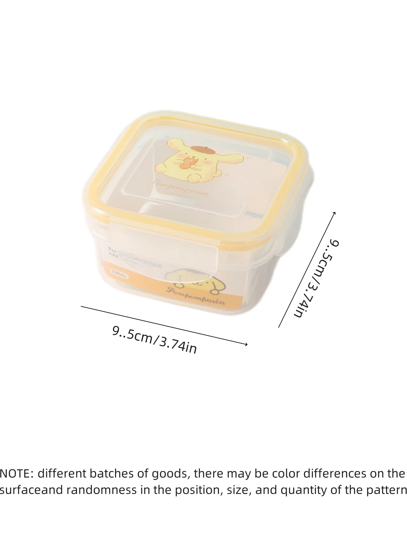 1pc 300ml 900ml Cute Kuromi CinnamorollFriends Bento Box Leakproof Microwave-Safe Plastic Lunch Container with Secure Clasp Seal - view 4
