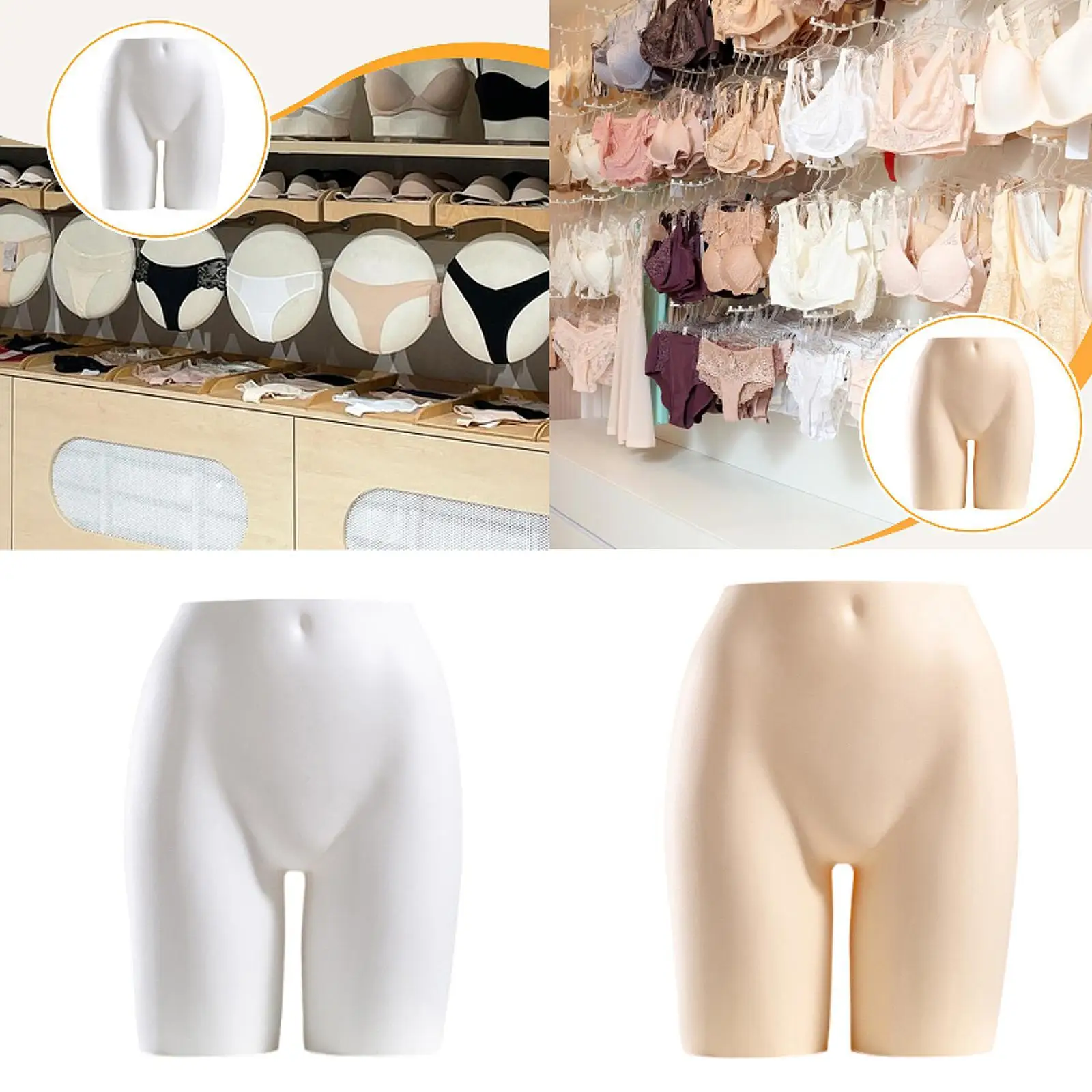 

Panty Mannequin Half Body Portable Multifunction Hip Display Stand for Briefs