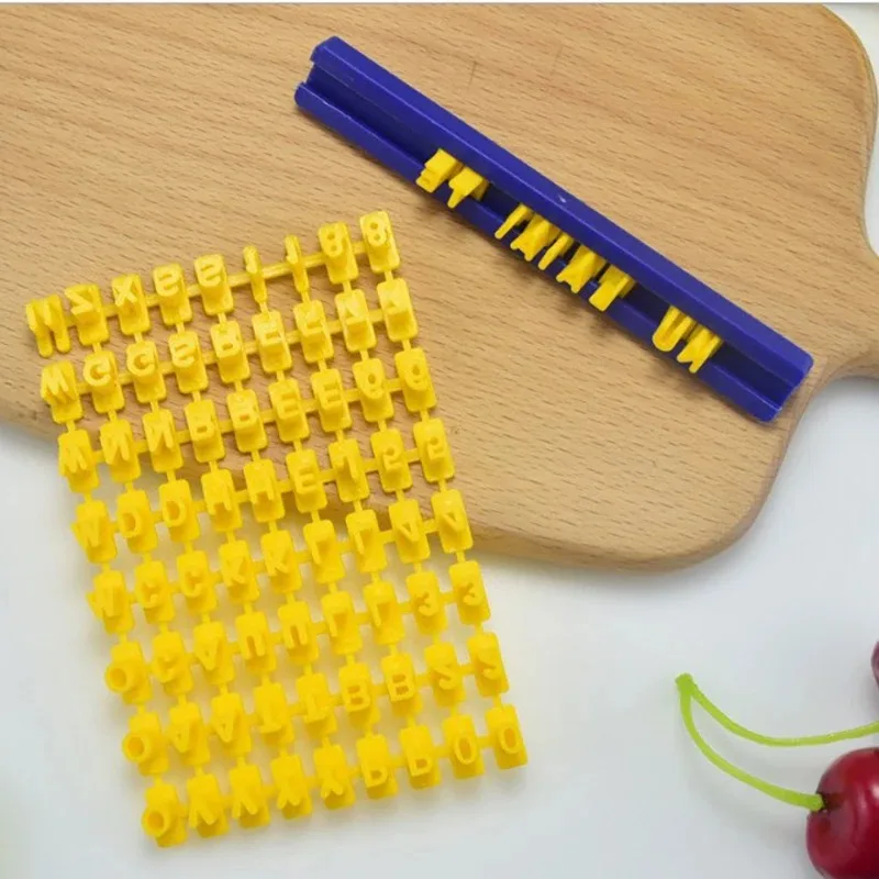 Инструменты для выпечки букв, набор форм для печенья, буквенно-цифровые символы, печать, форма для печенья, подвижный тип, набор инструментов для выпечки торта с печатью вашего имени