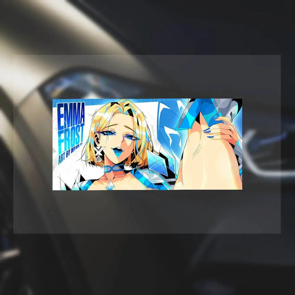 

Anime Girl Hentai Emma Frost Marvel Rivals Motorcycle Reflective Stickers Skateboard Laptop Water Bottle Toy Children's Decor