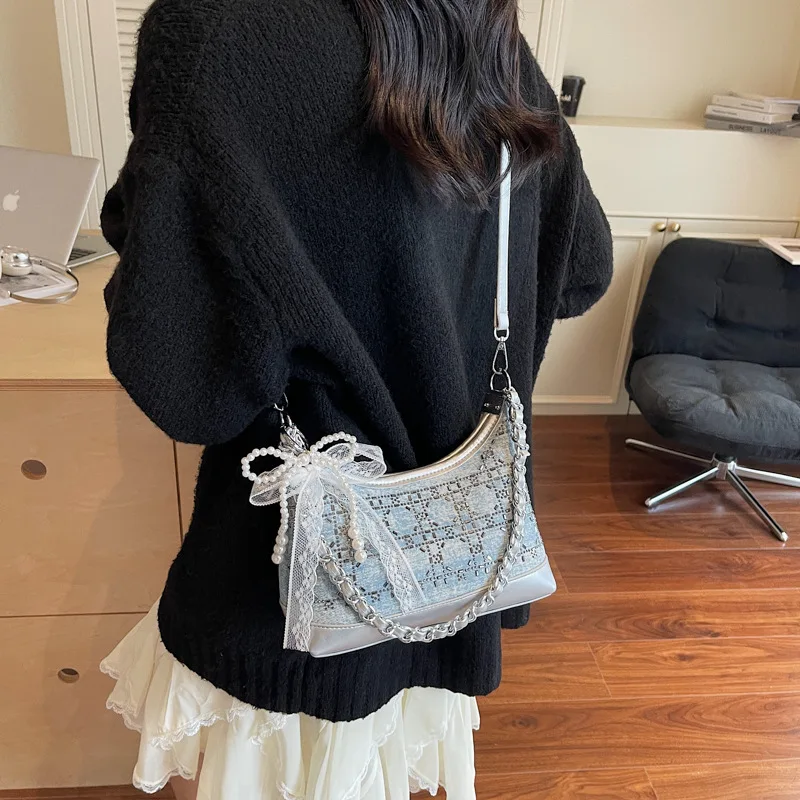 

Летняя джинсовая сумка со стразами 202, винтажная женская сумка через плечо, модная сумка через плечо, минималистичная сумка «день-ночь»