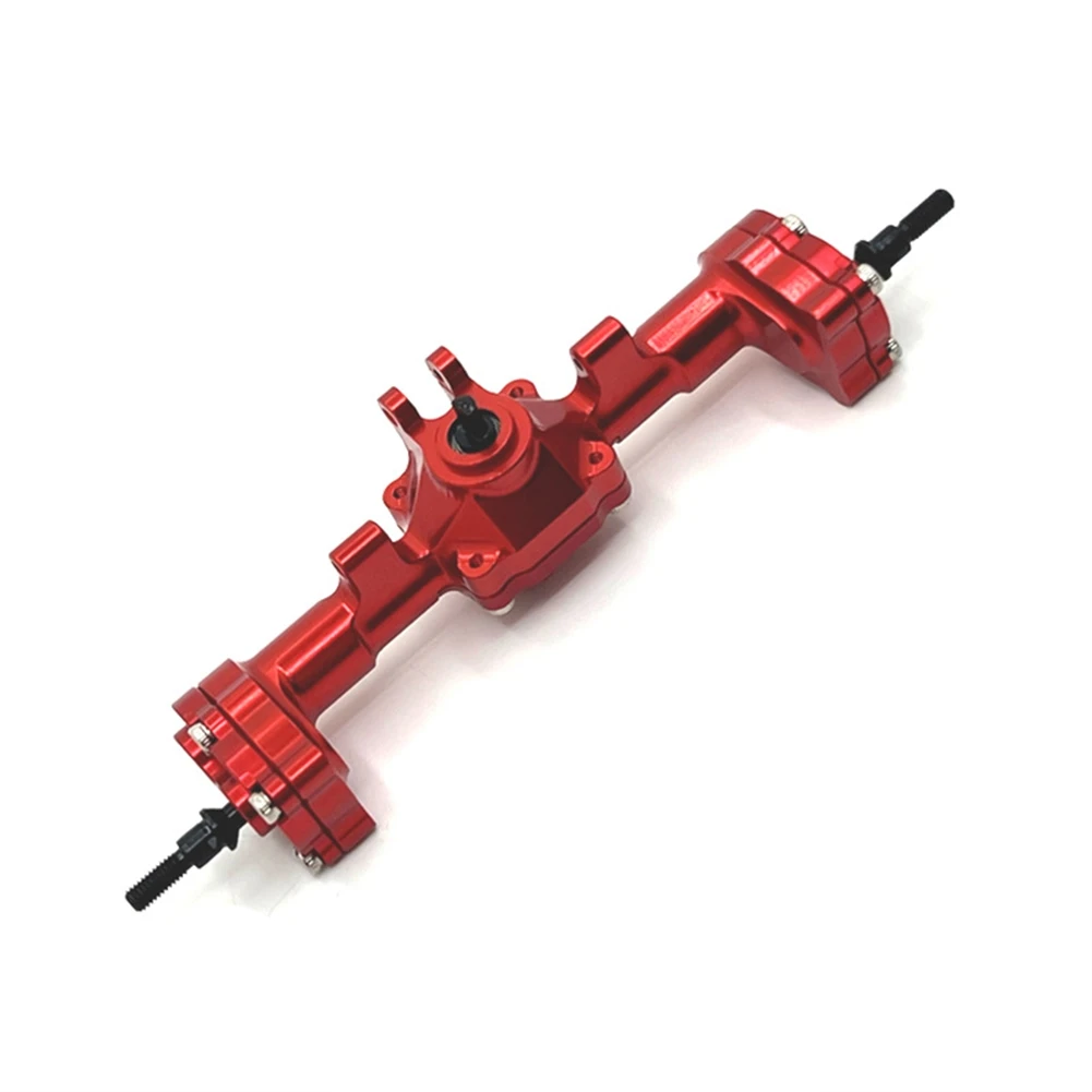 RC Car Metal Complete Rear Axle Kit for FMS 1/24 FCX24 Xiaoqi Crusher Chevrolet K5 RC Accessories Red