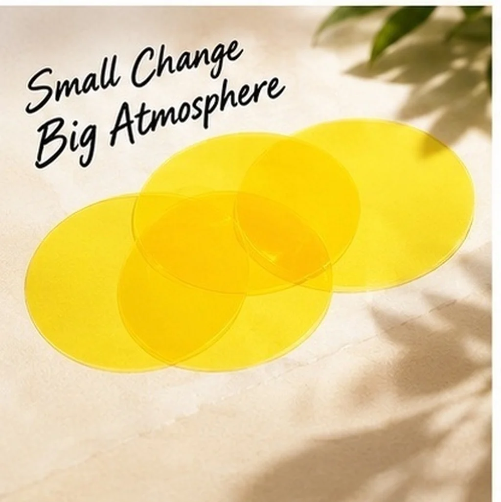 5pcs Transparent Lighting Gel Sheets – Warm Light Diffuser Filters for Lamps, Home Decor & Photography