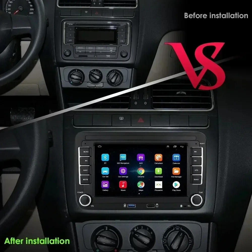 Car Radio Android for Volkswagen Passat B6 B7 CC VW Golf 5 6 Polo 6R Jetta EOS Universal Multimedia Wireless Carplay Navigation - view 2