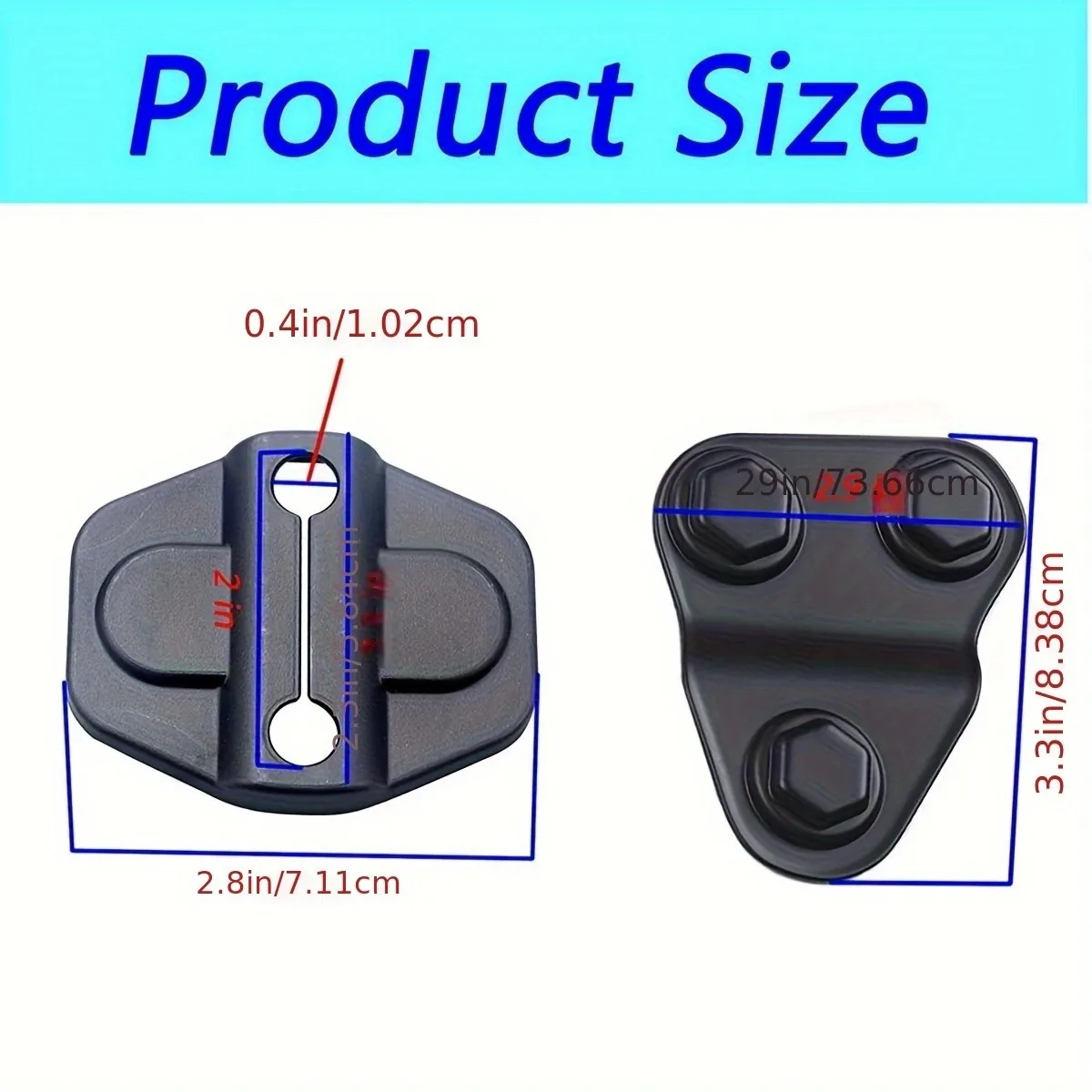 Door Lock Screw Protector Cover Trim Accessories Lock Latch Protect Cover for Jeep Wrangler JL 18+ Matte Black
