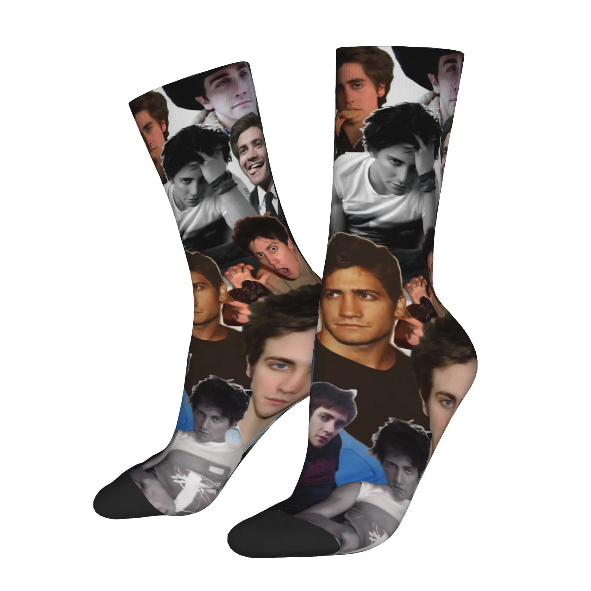 Happy Funny Men's Socks Harajuku Jake Gyllenhaal Actor Sock Polyester  Sport Women's Socks Spring Summer Autumn Winter