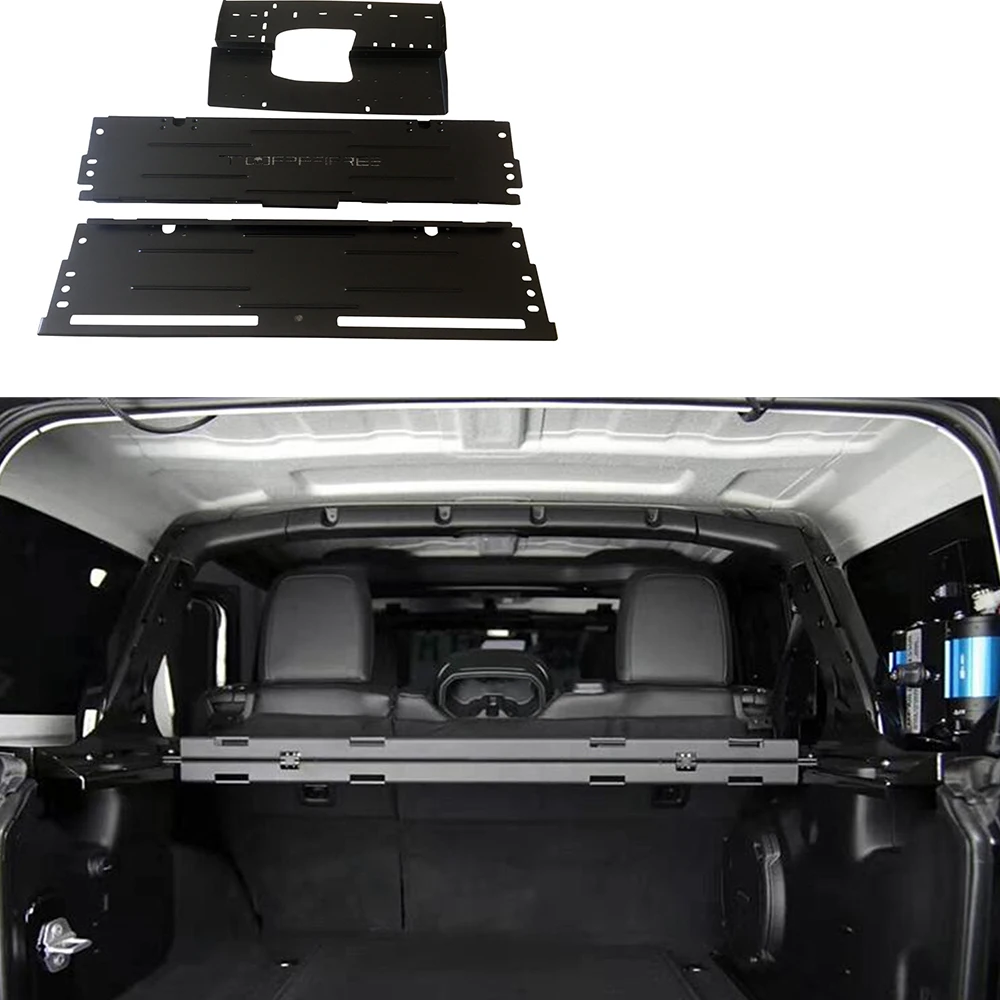 Shanghai Sanfu JL1167 Trunk Foldable Storage Plate Trunk Black Cargo Cover Luggage Storage Fit for W Rangler JL 18+