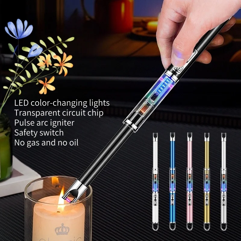 

Технология, прозрачная светящаяся дуговая зажигалка, ветрозащитная дуговая зажигалка, кухонная портативная зажигалка, ароматерапевтические свечи, USB зажигалки