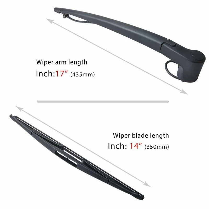 for Chevrolet Trailblazer Envoy Buick Rainier Windshield Wiper Arm Blade Set