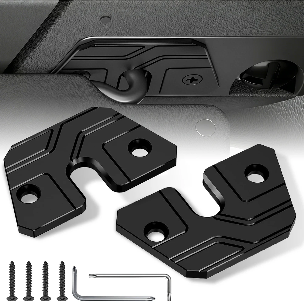 

Aluminum Alloy Sun Visor Repair Kit for Jeep Wrangler JK 2018 & JL 2018-2023 & Gladiator 2020-2023 Sun Visor Clips Frame
