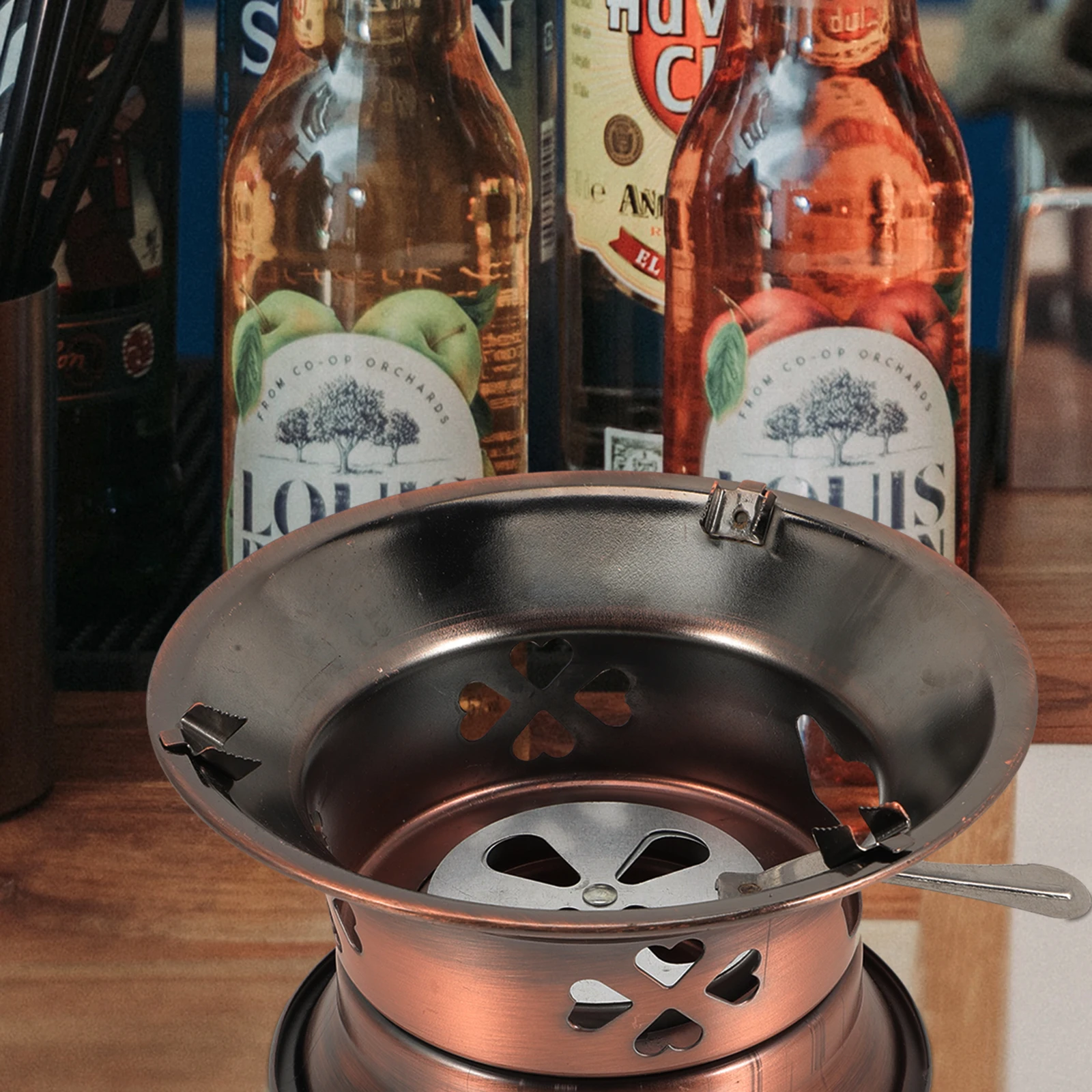 

Retro Alcohol Portable Camping Cooker Camping Cooking Gear Lightweight Compact Metal Outdoor Gear Pocket Brazier Heater