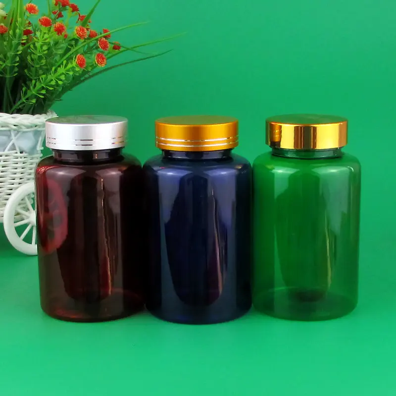 10/25/50 個空の緑のプラスチックカプセル包装ボトル高品質保存容器詰め替えボトル包装容器