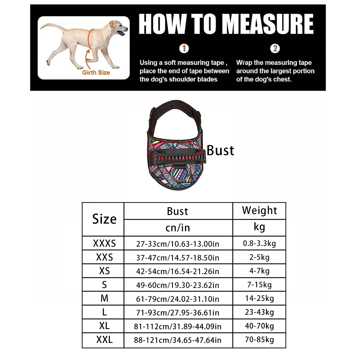 Small And medium Dog Harness Vest Custom patches Multicolor Print Puppy Harness Outdoor Training Walking Dog Harness Pet Harness