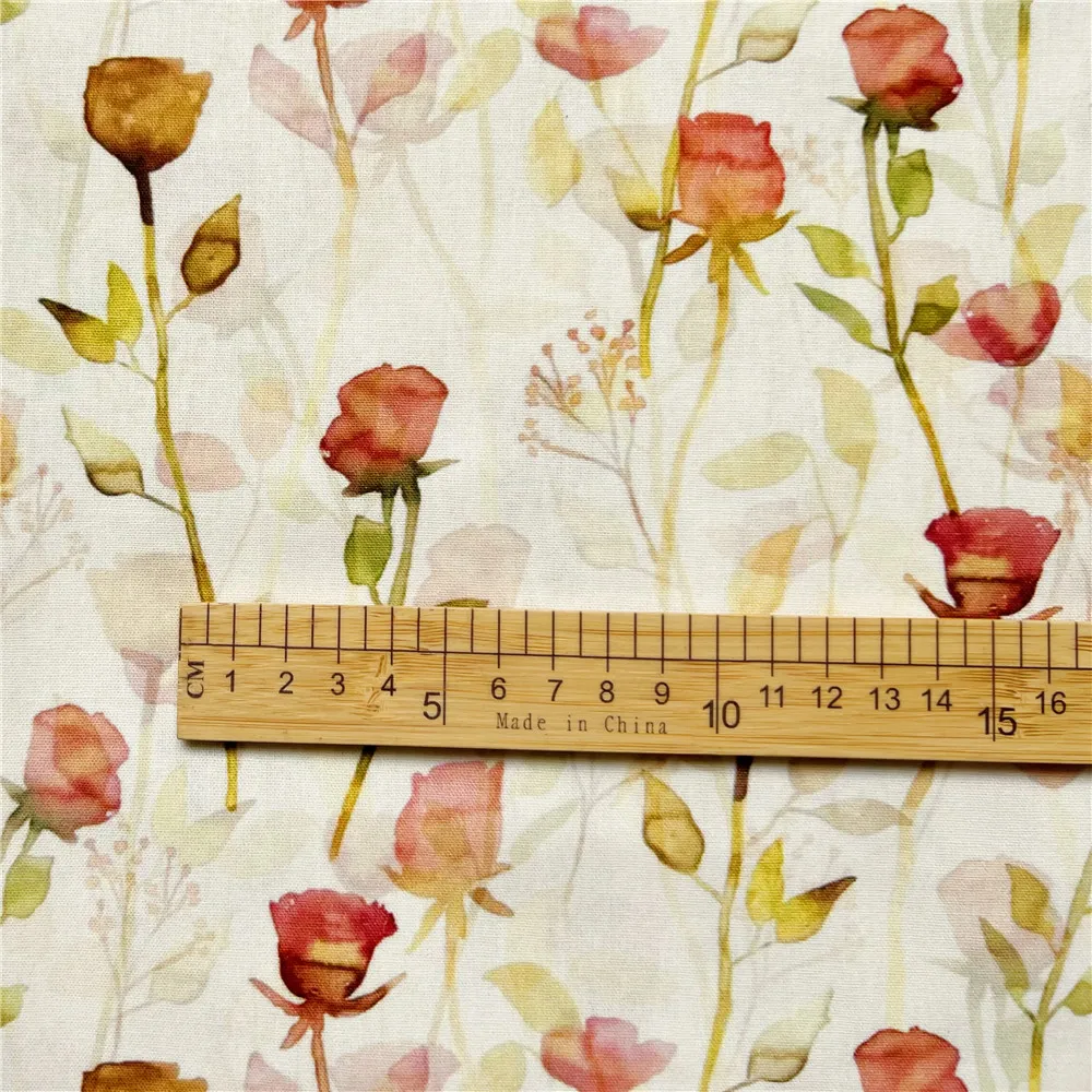 Retro Flower vintage Floral 100% cotton fabric Flowers Fabrics Patchwork Cloth,DIY Sewing Quilting Material For Baby skirt cloth