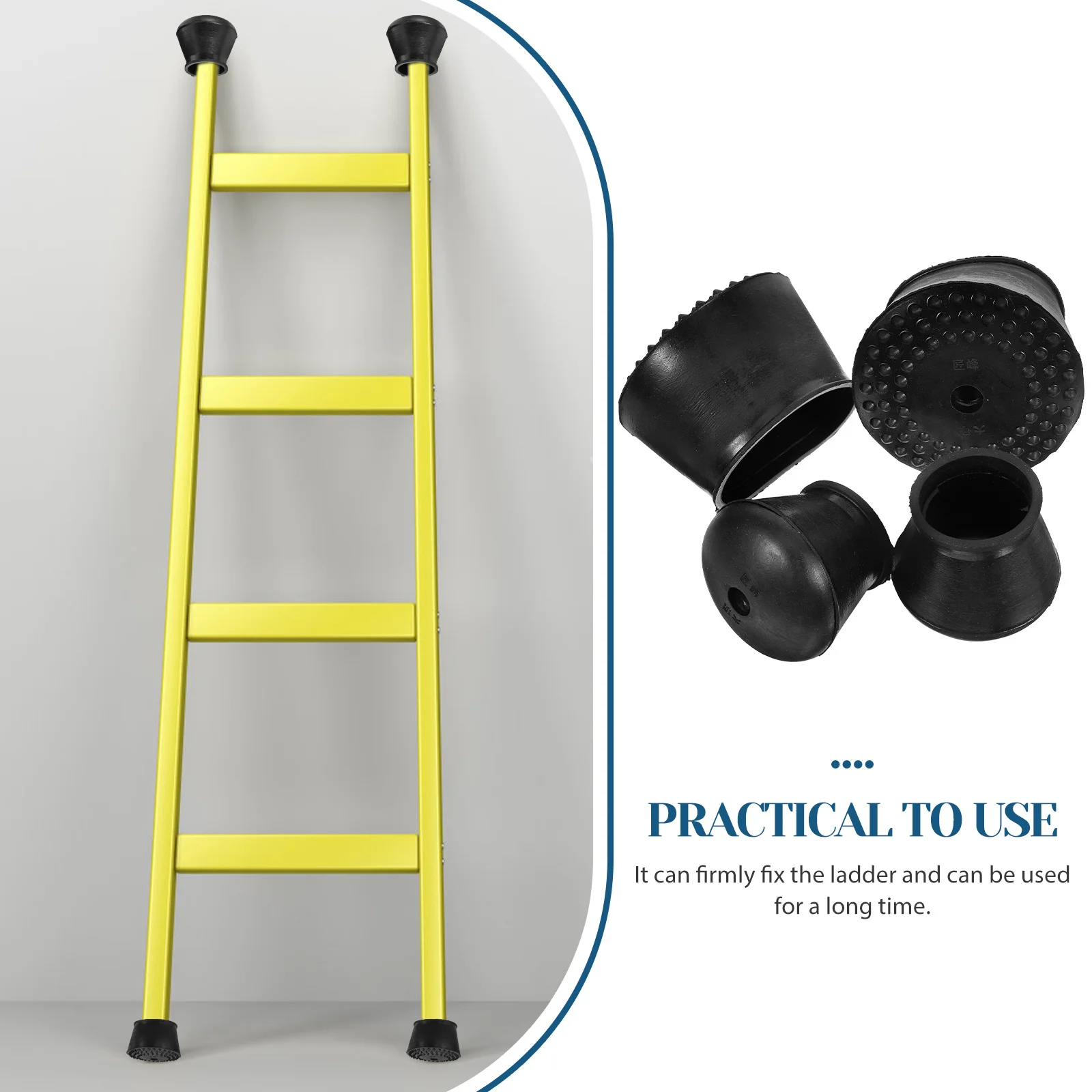 

4pcs Anti-Slip Feet Pads Replacement Covers For Legs Floor Protector Durable Non-Slip Ladder Rubber Covers Ladder Accessories