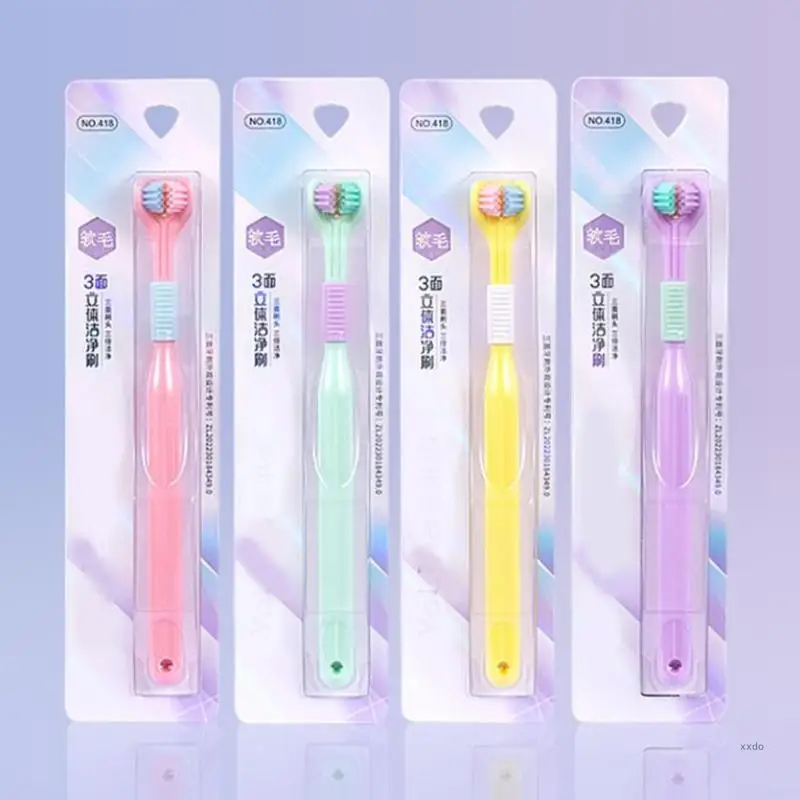 Adult Toothbrushes with Three Side Soft Tooth Brush for Adults Women and Girls Gentle Clean Toothbrush