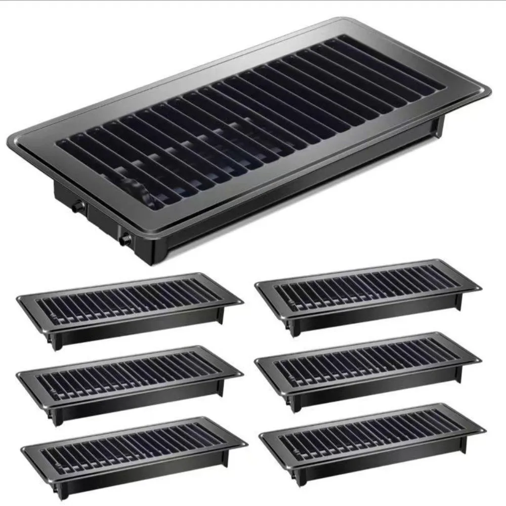 

Metal Floor Register Cover High-efficiency 4*10 Inch Heavy Duty Vent Grille Air Cover Anti-blocking Central Conditioner Grille
