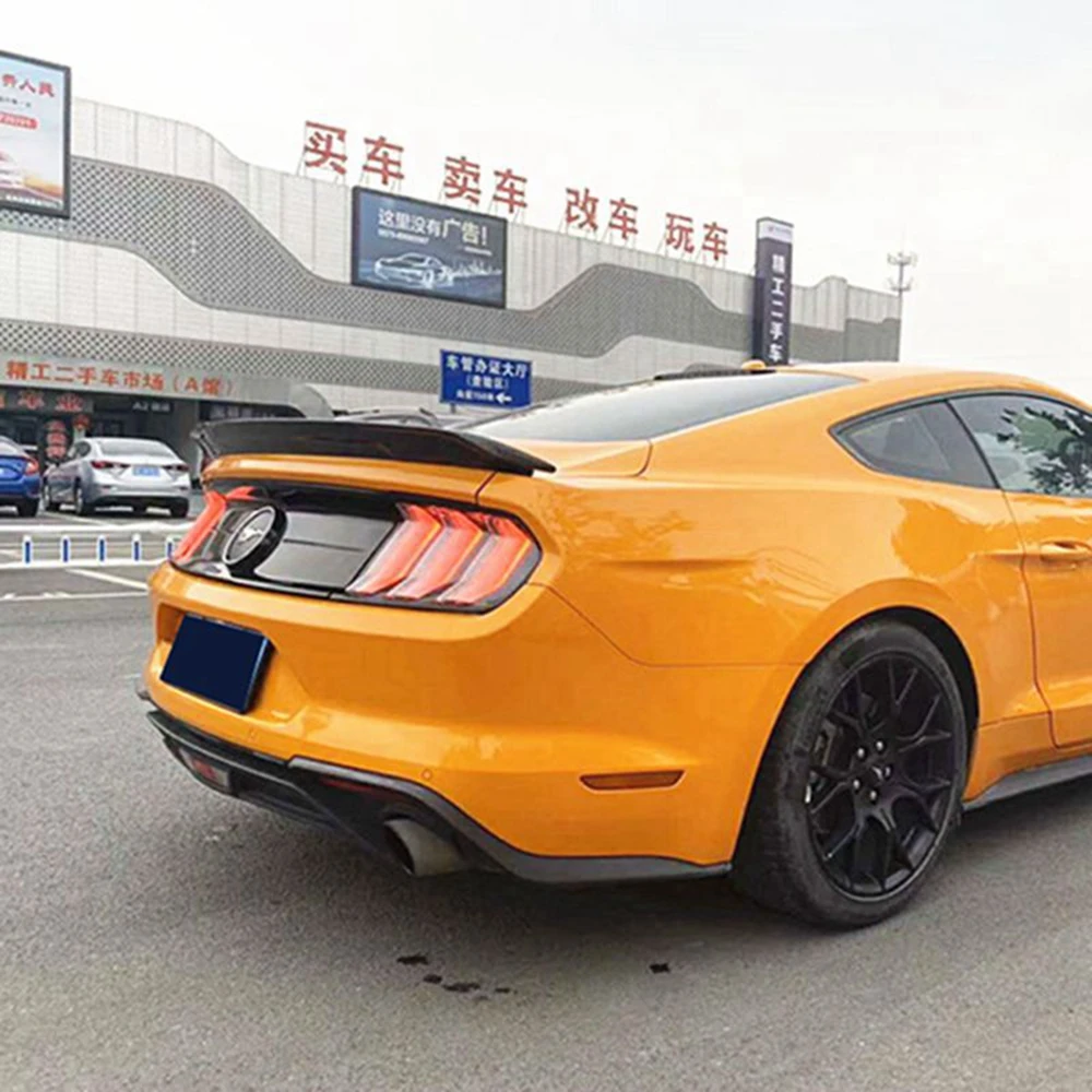 

Для Ford Mustang GT V8 V6 GT350 стиль углеродное волокно черный задний спойлер крыло багажника 2015-2018