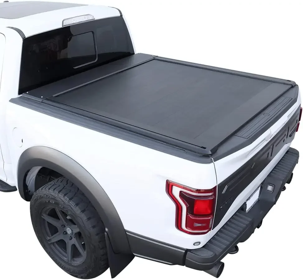 Fits 2007-2024 Nissan Titan 5.5' (67”) Truck Bed Aluminum Matte Black Low Profile Waterproof Off Road Rack Ready Retractable