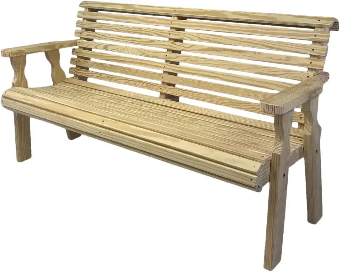 

Heavy Duty 800 Lb Roll Back Pressure Treated Garden Bench (4 Foot Unfinished) 28"D x 51"W x 33"H