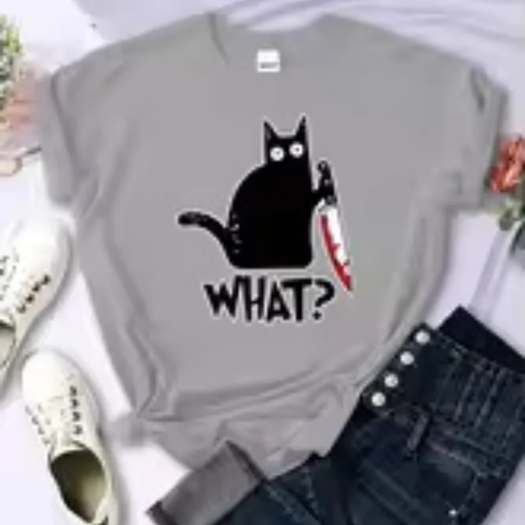 

2025 cotton T-shirt with round neck and short sleeves for women's summer new loose and high-quality tops.