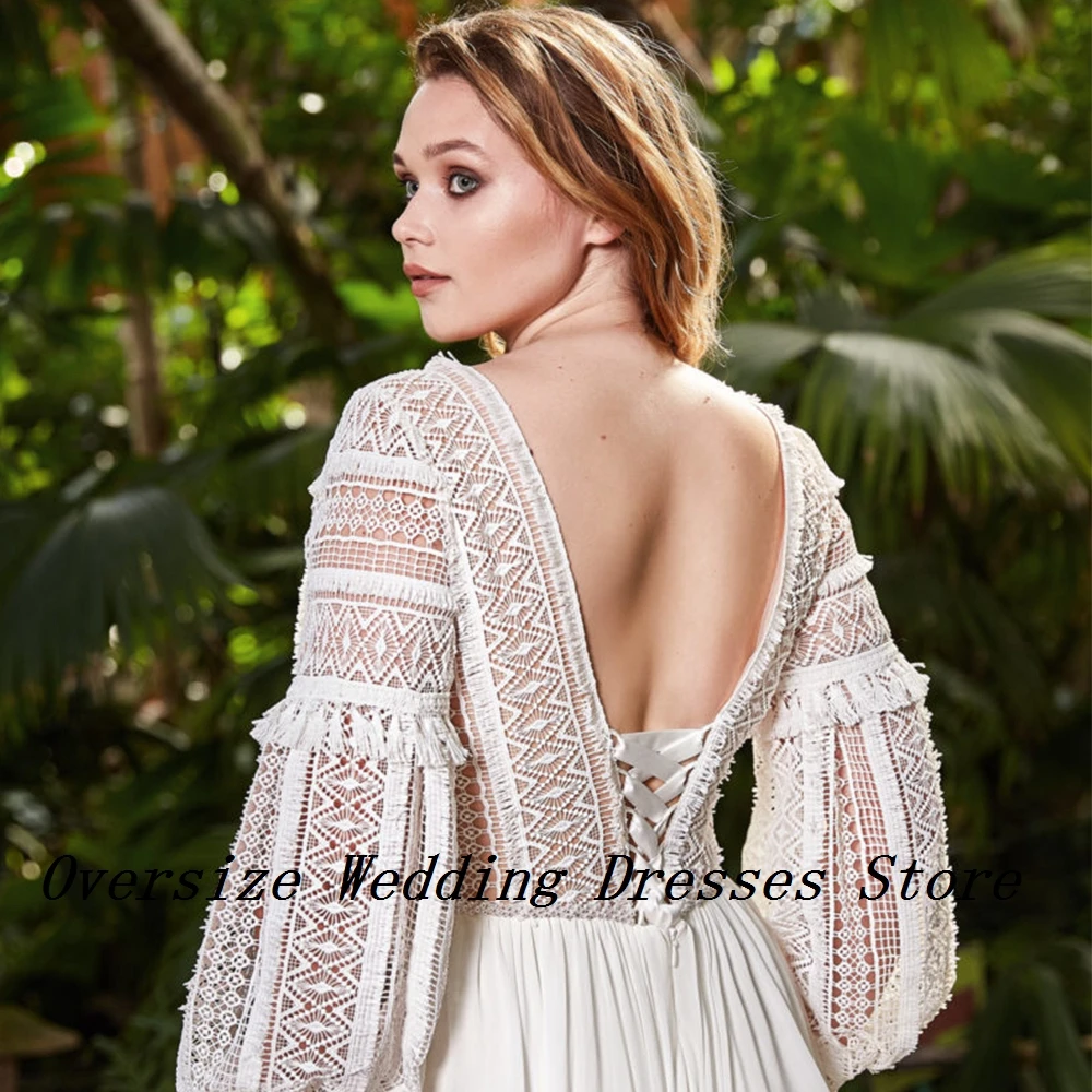 Elegante träger lose Plus Size Brautkleider mit Spitze 2024 Sommer voller Ärmel Brautkleider für Frauen neue Vestidos de Novia