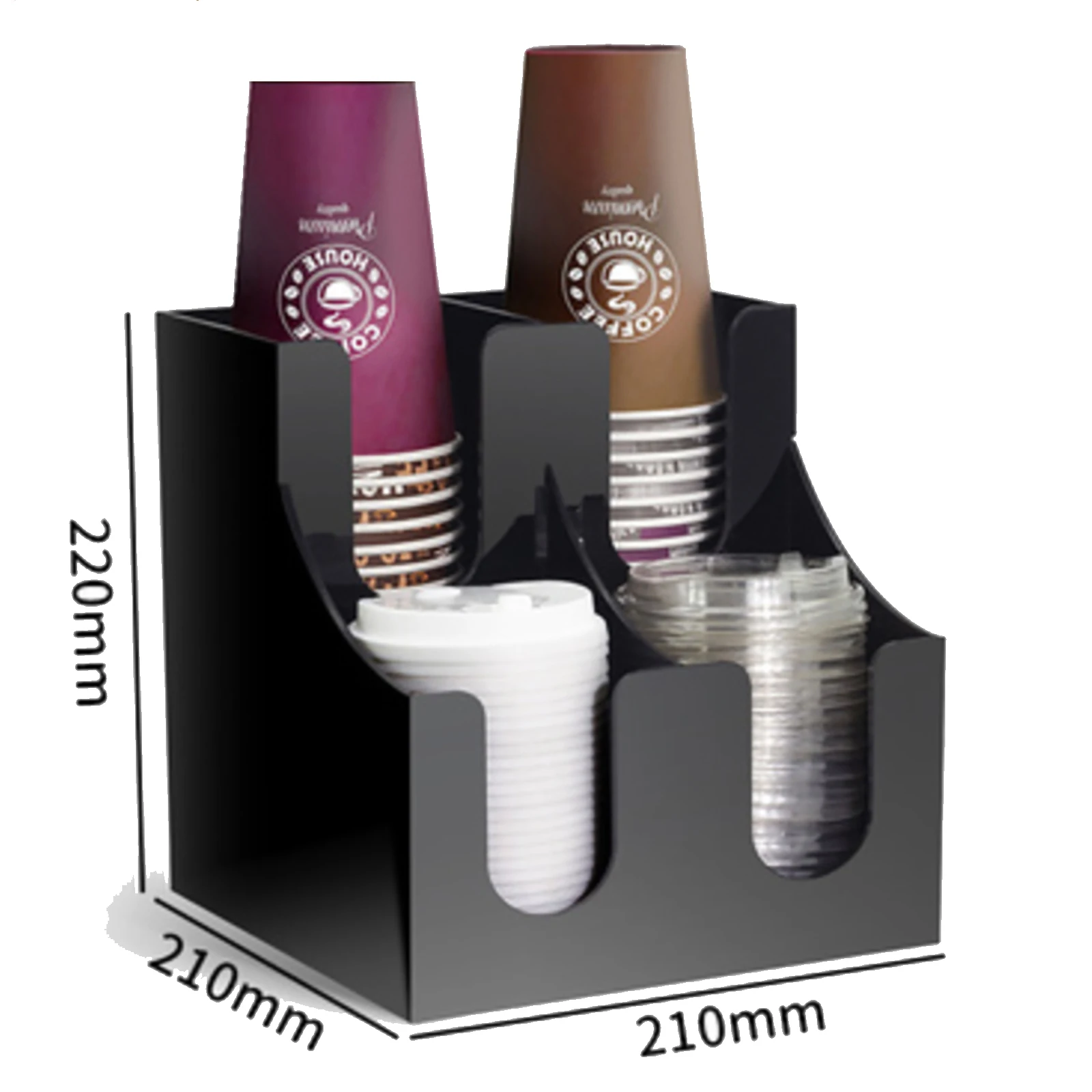

Акриловый Диспенсер для кофейных стаканчиков, одноразовый пластиковый держатель для молока, стойка для хранения