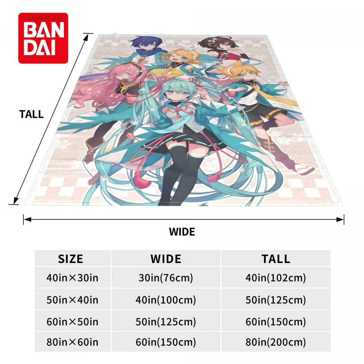 Bandai Hatsune Miku Weak Voice Throw Blankets on Bed Sofa Air Condition Sleeping Cover Bedding Throws Bedsheet For Kids