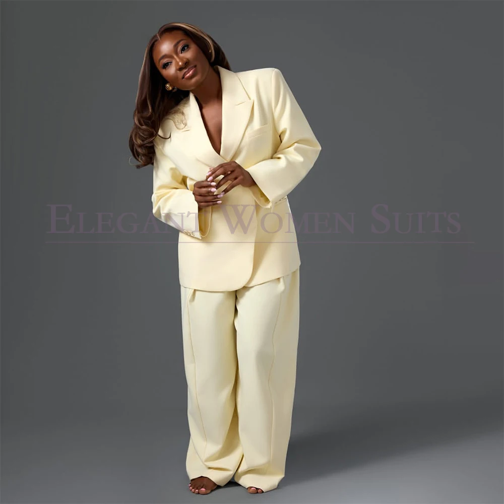 Luxury Women's Suits Plus Size 2 Piece Jacket Pants Outfits Fashion Customized Female Clothing Formal Blazer Terno 2026