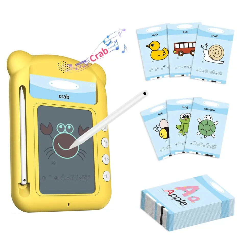 English Chinese Learning Word Read Voice Board Kid Language Write Flash Card Early Educate Toy Draw Machine For Toddler 1-4 Year