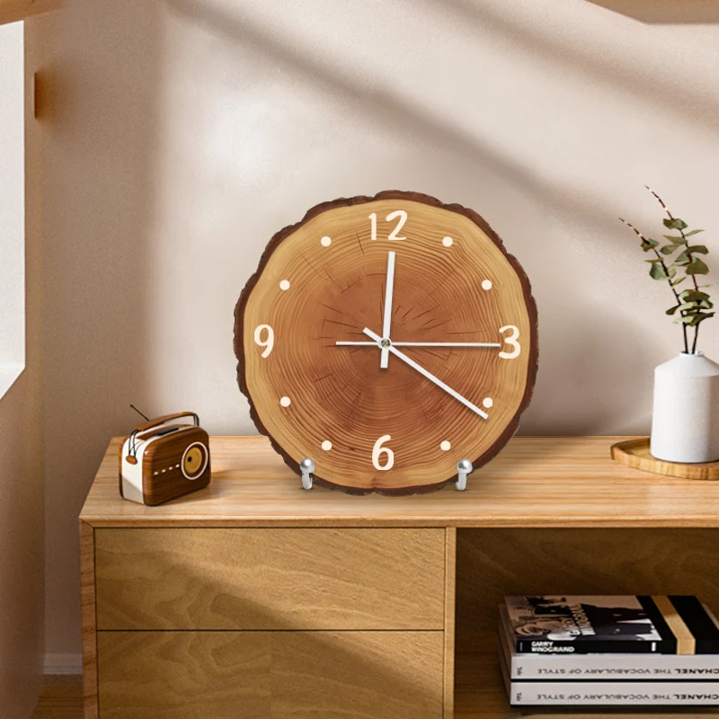 

Wabi-sabi living room clock decorative painting desktop ornament creative Internet celebrity home