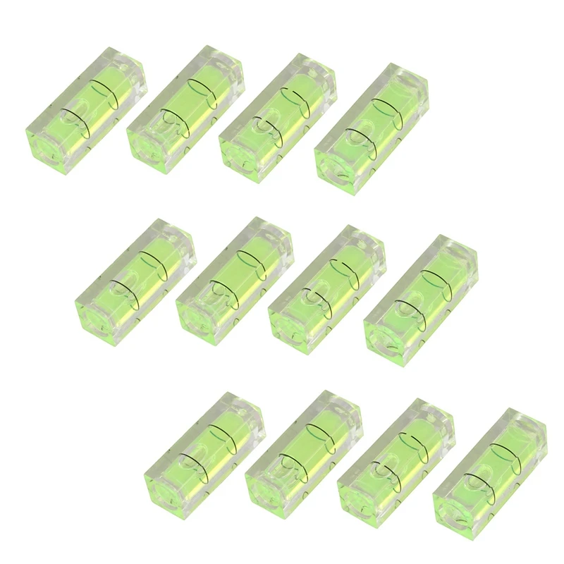 HOT SALE 12Pcs 10X10x29mm Universal Square Bubble Spirit Level Tripod Measuring Camera