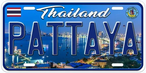 Pattaya City Thailand TP02 Novelty Car License Plate Aluminum