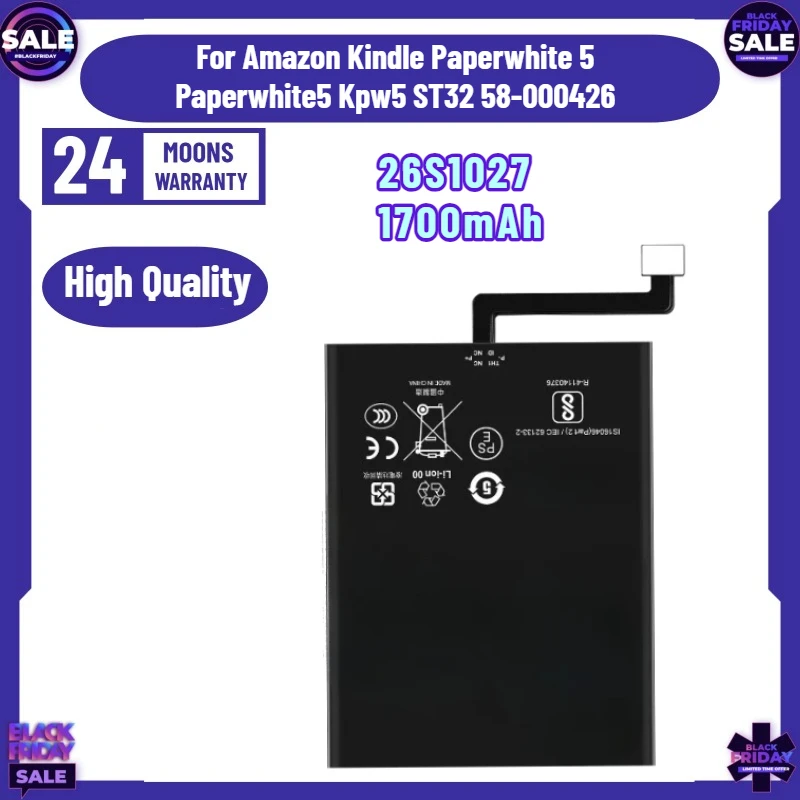 2PCS High Quality 1700mAh Replaceable Battery for Amazon Kindle Paperwhite 5 Paperwhite5 Kpw5 ST32 58-000426 Battery