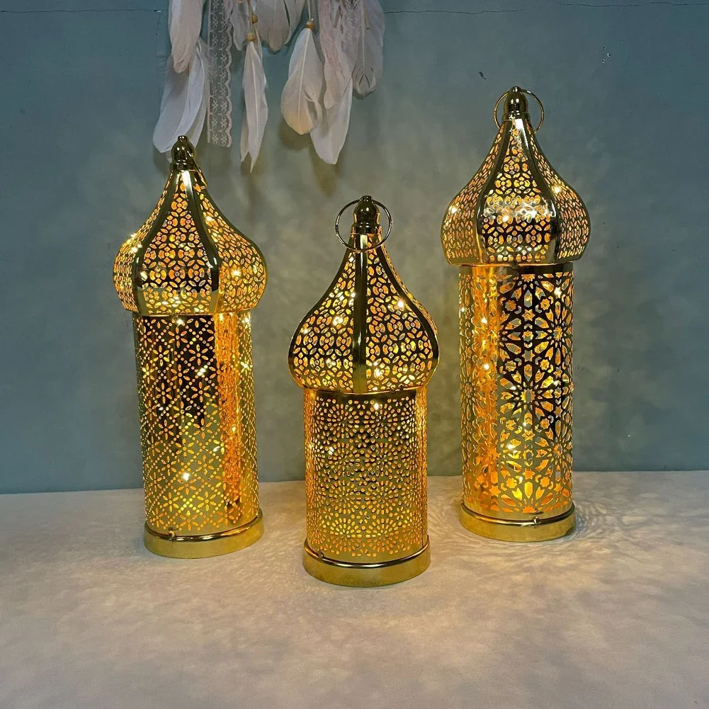 1pcs Moroccan  Metal Vintage Wind Light Lantern Candle Holder Table Top Ramadan Home Décor Accessories Ornament Decoration Gifts