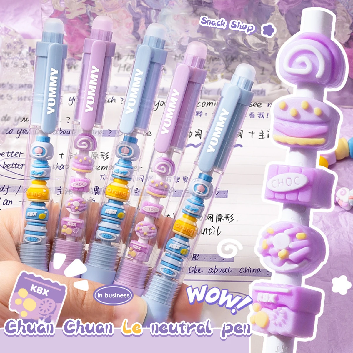 

2Pcs Set Gel Pen 0.5mm Fine Point Creative Quick Drying Smooth Writing Cheap Kawaii Stationery Cute Pens for School Student