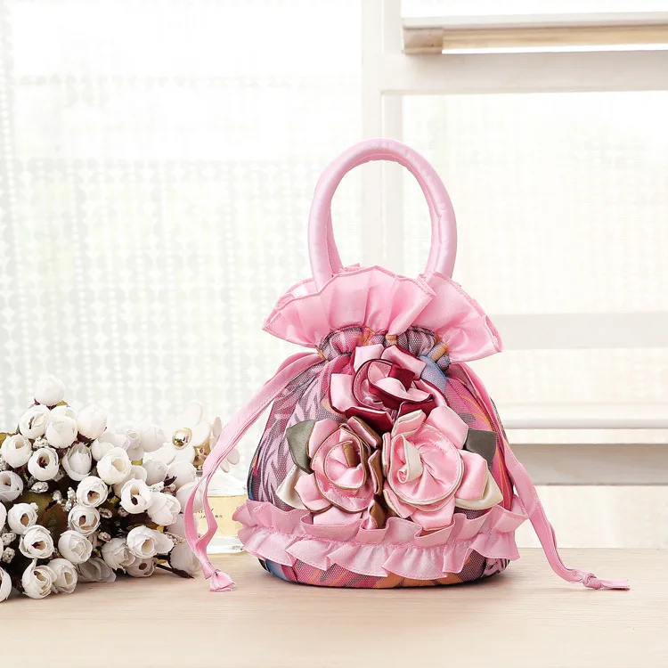 Mobile phone bag, small wallet, evening bag, ladies' handbag, makeup bag, flower bucket bag, handmade women's bag