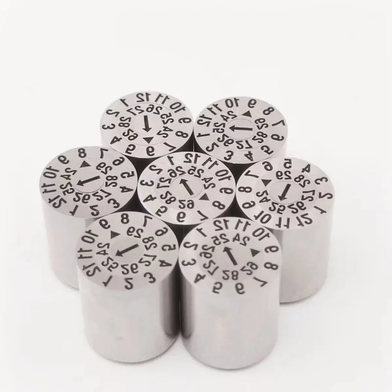 Plastic Injection Double Date Stamp Year Month Date Code Insert Marking Pin Injection Mold Accessories