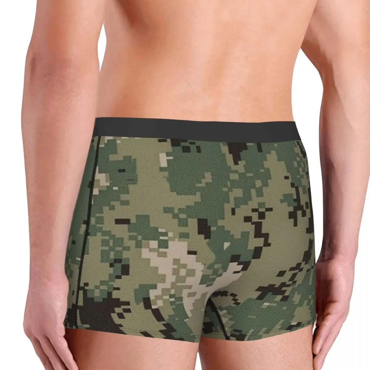 Camouflage Army Men\'s Panties Navy NWU Face Green Digital Camo NWU Face Men Boxer Underwear Cotton for Male Large Size Lot Soft