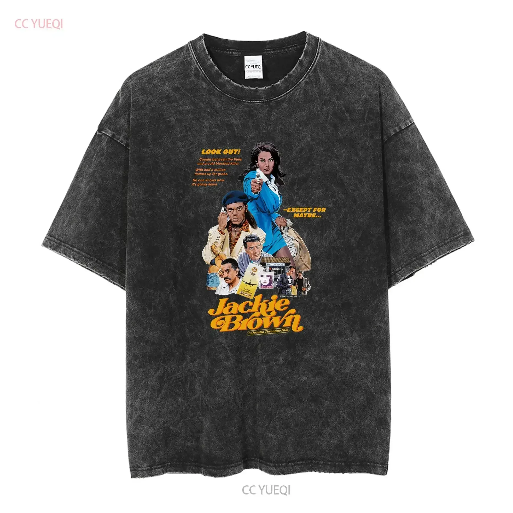 Customization Shirt Jackie Brown Quentin Tarantino 1997 HQ Retro Movie Print T Shirt Heavyweight Crewneck Long Or Short Sleeves