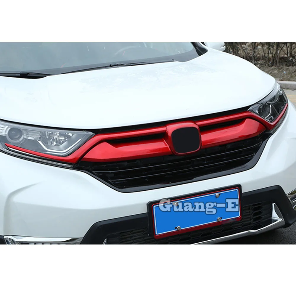 Cover ABS Trim Front Logo Mark Decorative Mark Grid Grill Grille Racing Frame Stick For Honda CRV CR-V 2017 2018-2020 2021-2022