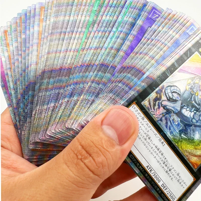 Yu Gi Oh carta fatta in casa fai da te occhi blu giapponesi drago bianco Pser gioco in frantumi bianco carta da collezione di battaglia regalo giocattolo per bambini