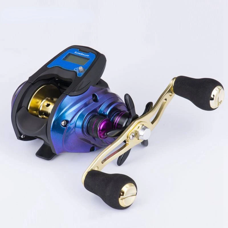 

Lurekiller Digital Display Electronic Fishing Reel Gear Ratio 6.3:1 Low Profile Line Counter Baitcasting Reel