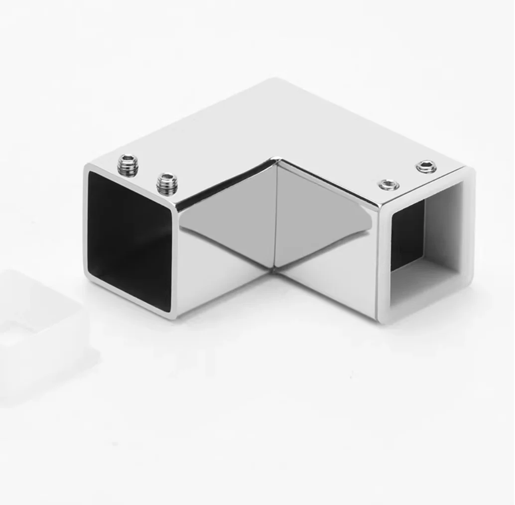 1Pc SUS304 Shower Enclosure Square 25*25mm Top Rail Fittings Glass Hanging Clamps